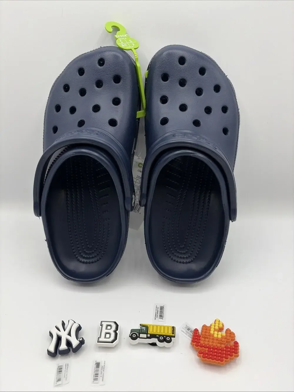 Crocs Blue Kids Classic Clog 206991 Size J4 Youth 4 Slip On NWT w 4 Jibbitz